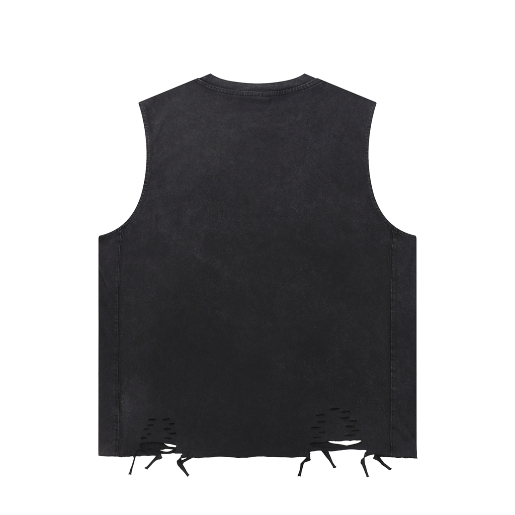Drum and Bass Raw-Hem Tank Top