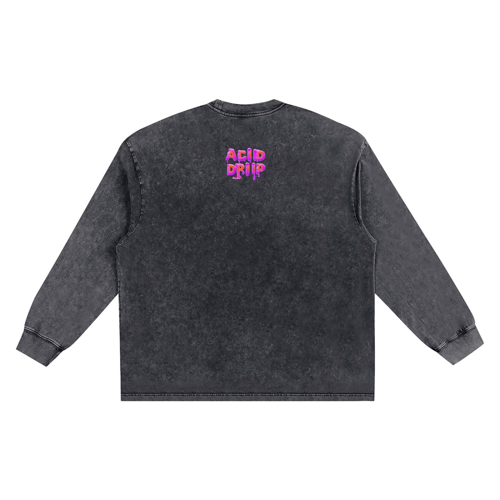 Acid Driip Core Frayed Edge Long Sleeve Shirt