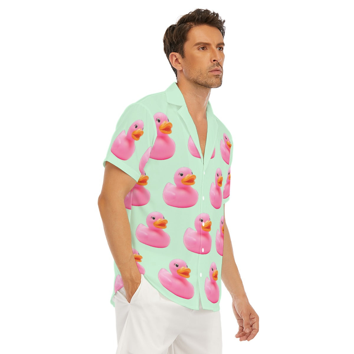 Men's Shirt in Pink Rubber Duck