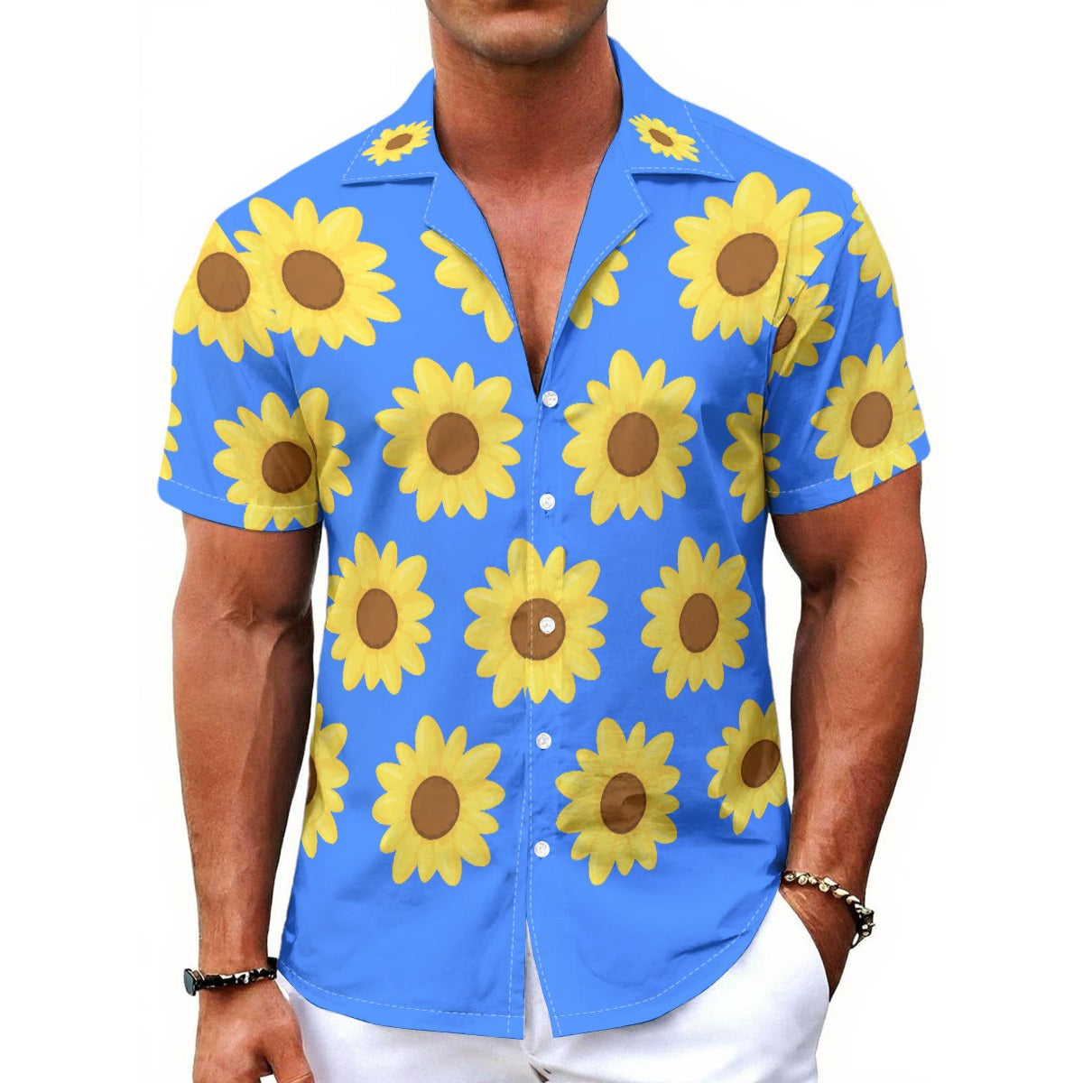 Men's Hawaiian Shirt in Daisy