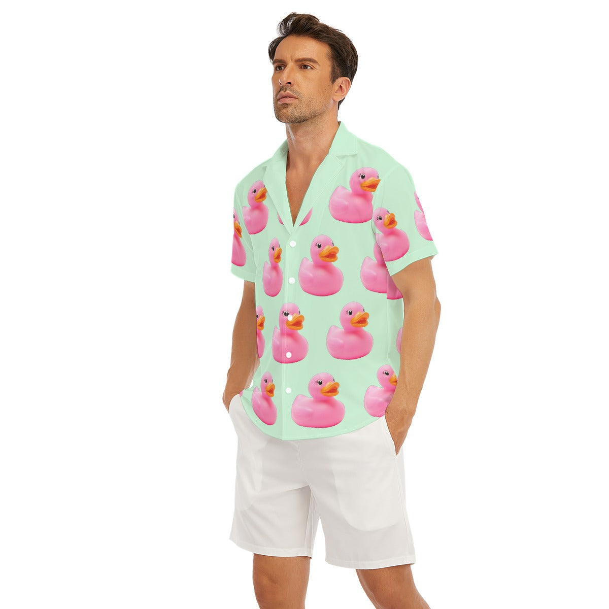 Men's Shirt in Pink Rubber Duck