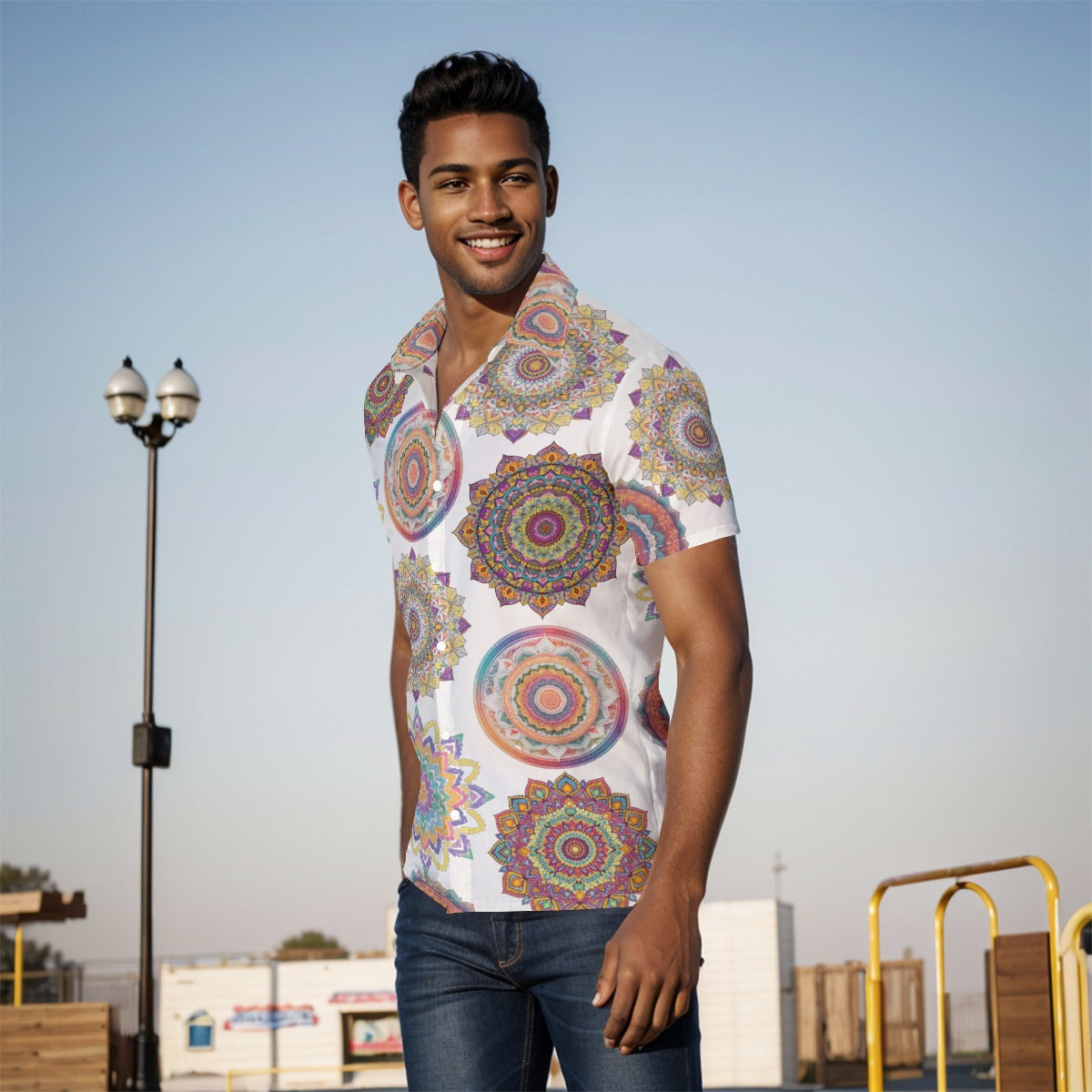 Mandala 3 Button-Up Shirt