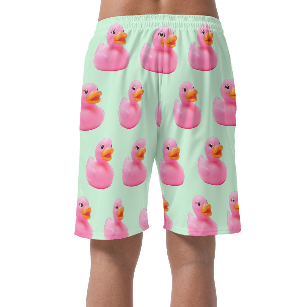 Men's Shorts in Pink Rubber Duck