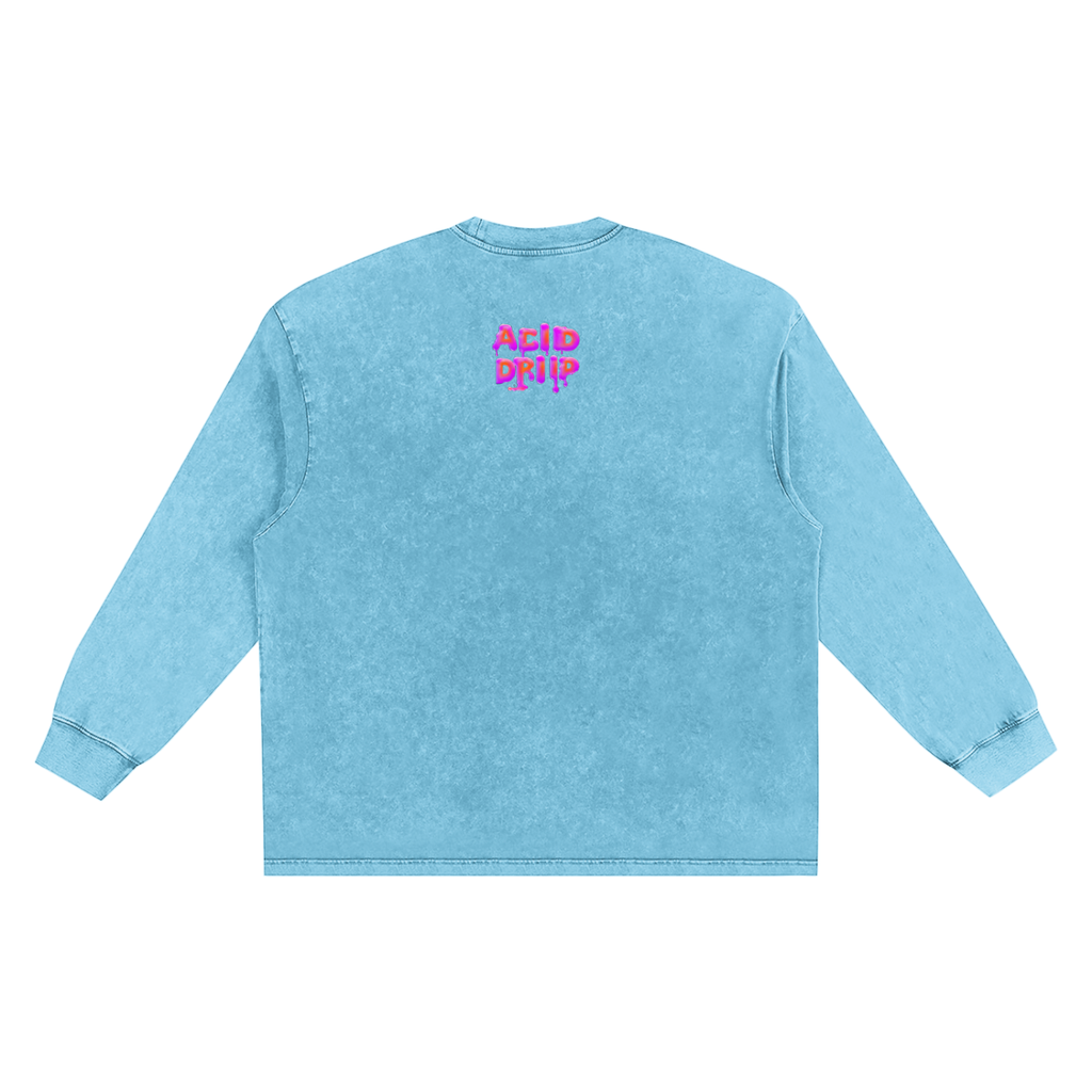 Acid Driip Core Frayed Edge Long Sleeve Shirt