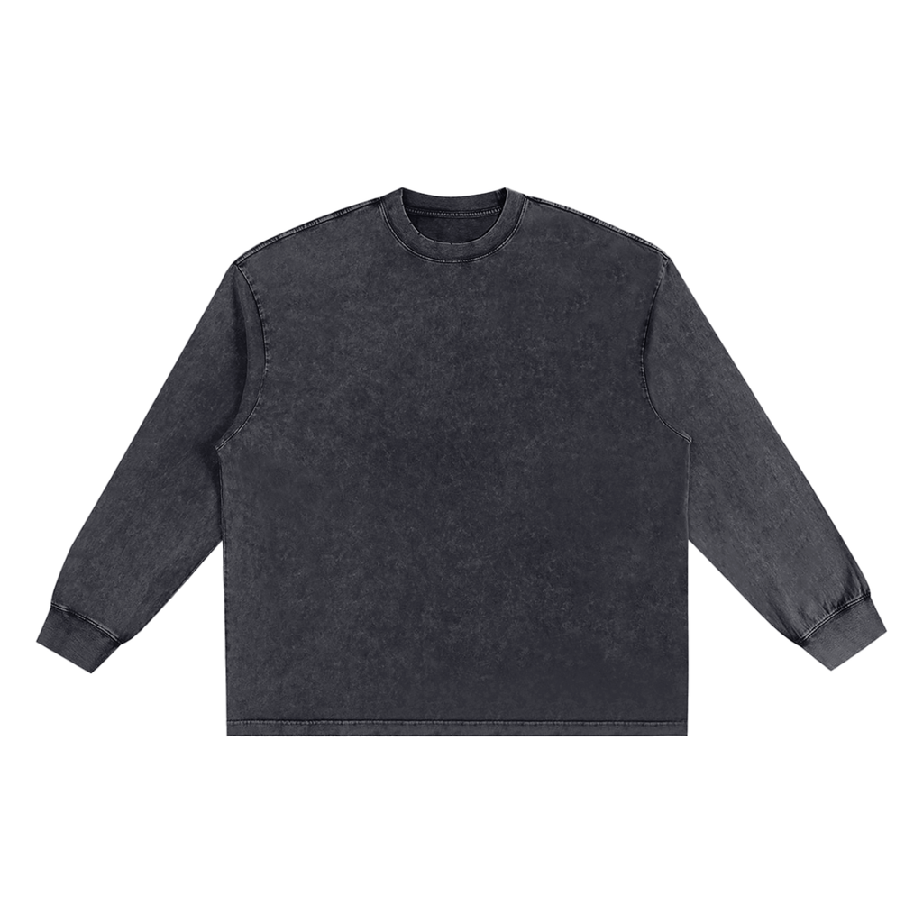 Acid Driip Core Frayed Edge Long Sleeve Shirt