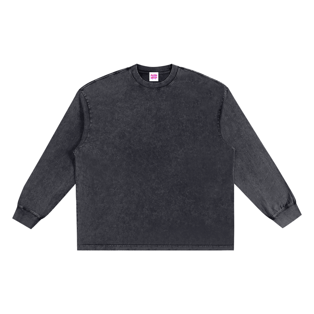 Acid Driip Core Frayed Edge Long Sleeve Shirt