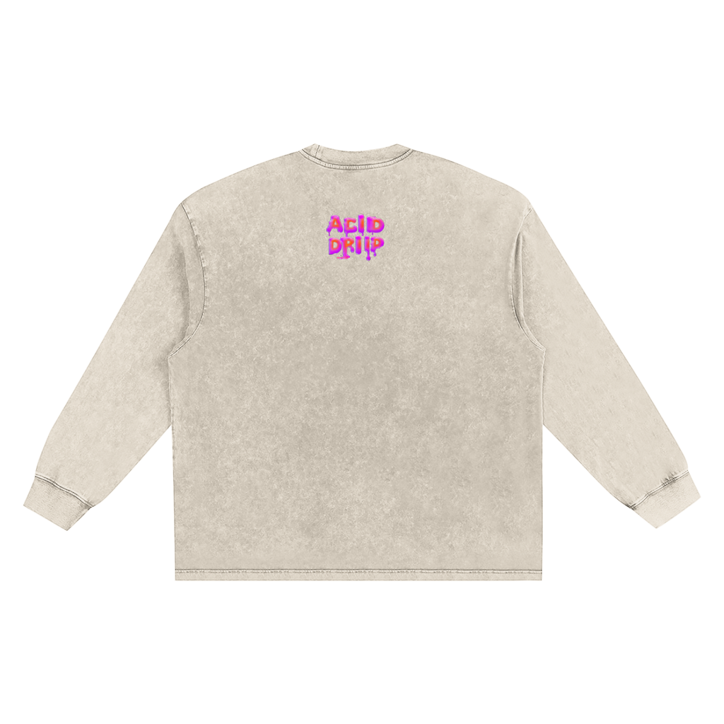 Acid Driip Core Frayed Edge Long Sleeve Shirt
