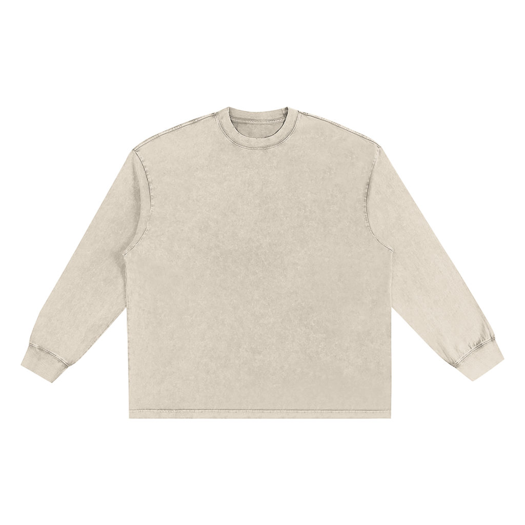 Acid Driip Core Frayed Edge Long Sleeve Shirt